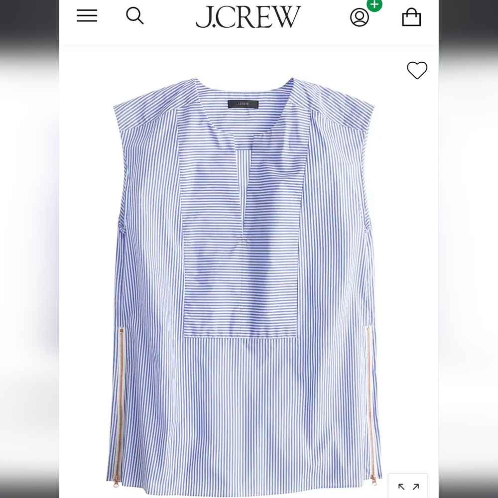 JCrew side zip top